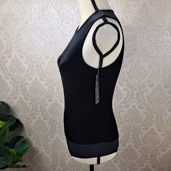 Commando Size Medium Black Velvet Bodysuit Sleeveless Snaps at Gusset NWT - Picture 3 of 15